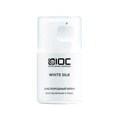 КИСЛОРОДНЫЙ КРЕМ БЕЛЫЙ ШЕЛК ВОССТАНОВЛЕНИЕ И ТОНУС С ПФС И НГК INITIO WHITE SILK OXYGEN CREAM RECOVERY & TONUS, 50 МЛ